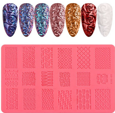 Premium 3D Silicone Nail Stamp & Mold Stencils